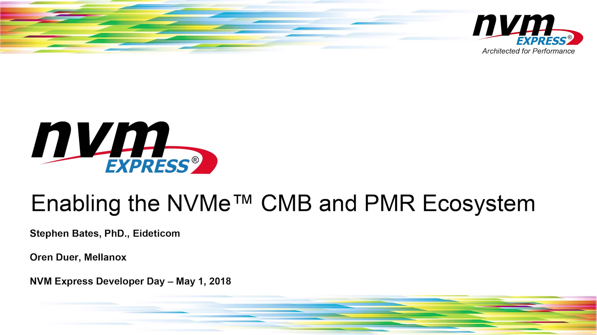 Enabling the NVMe CMB and PMR Ecosystem
